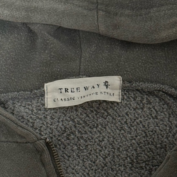 VINTAGE Tie dye hoodie zip up with side and back printing - Picture 7 of 7